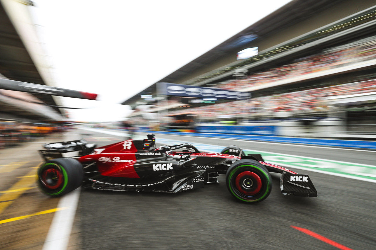 Valtteri Bottas (FIN) Alfa Romeo F1 Team C43 leaves the pits.
Formula 1 World Championship, Rd 8, Spanish Grand Prix, Saturday 3rd June 2023. Barcelona, Spain.