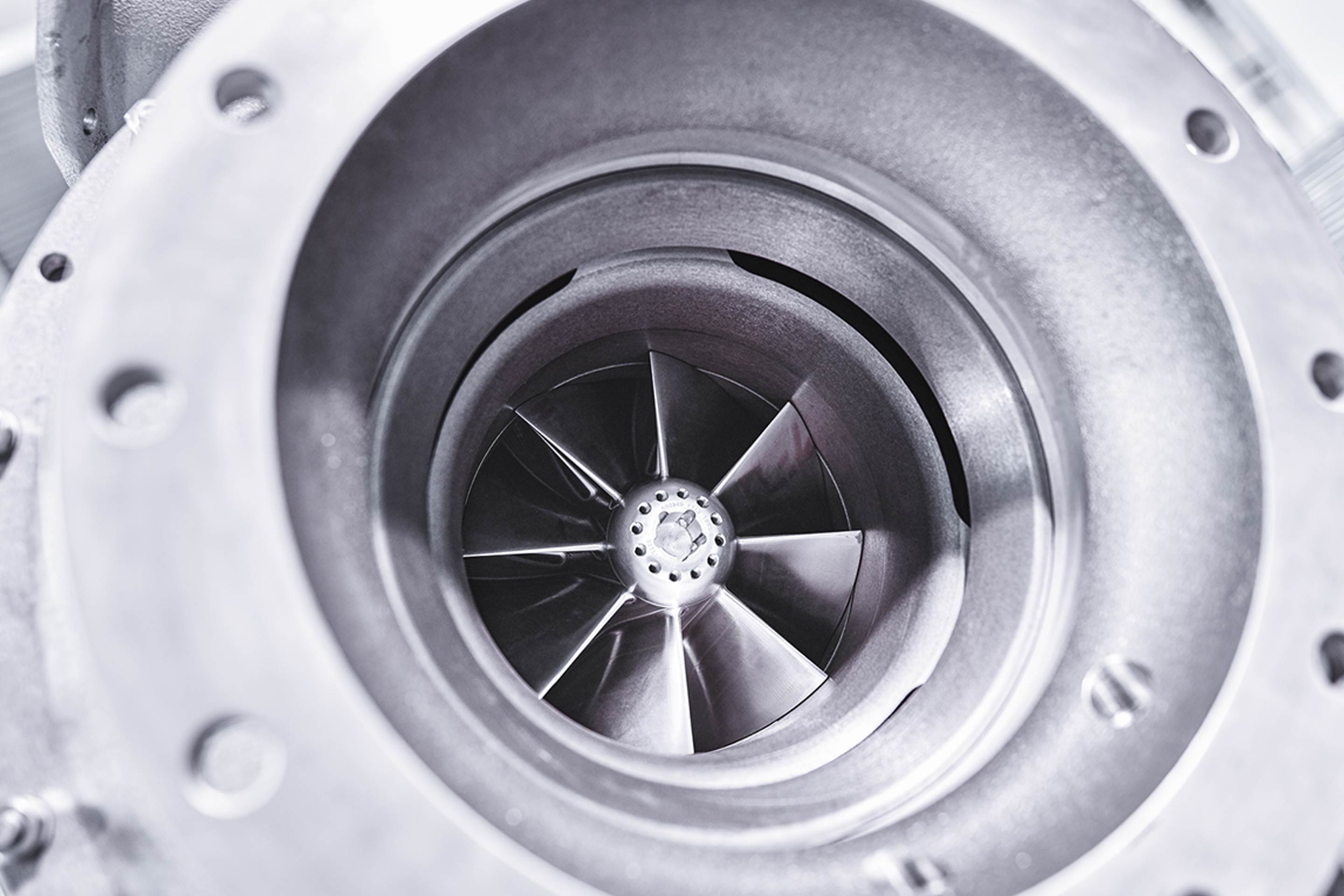 An image of an Accelleron turbocharger, for an interview with Accelleron's CTO Dirk Bergmann