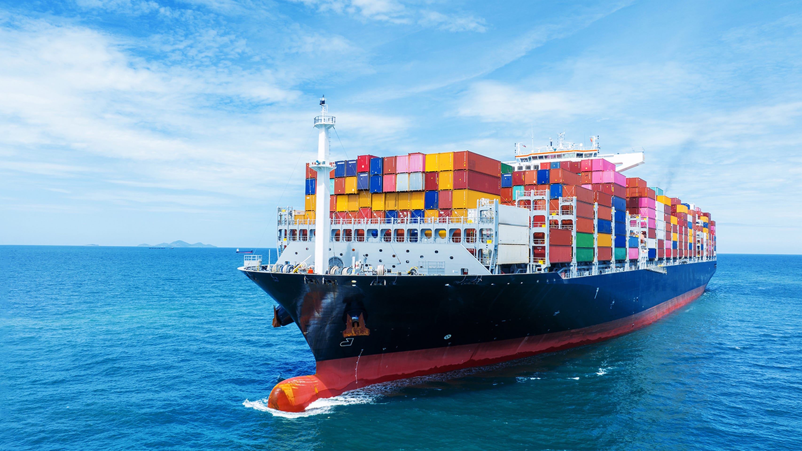 An image of a container ship to highlight part-load optimization