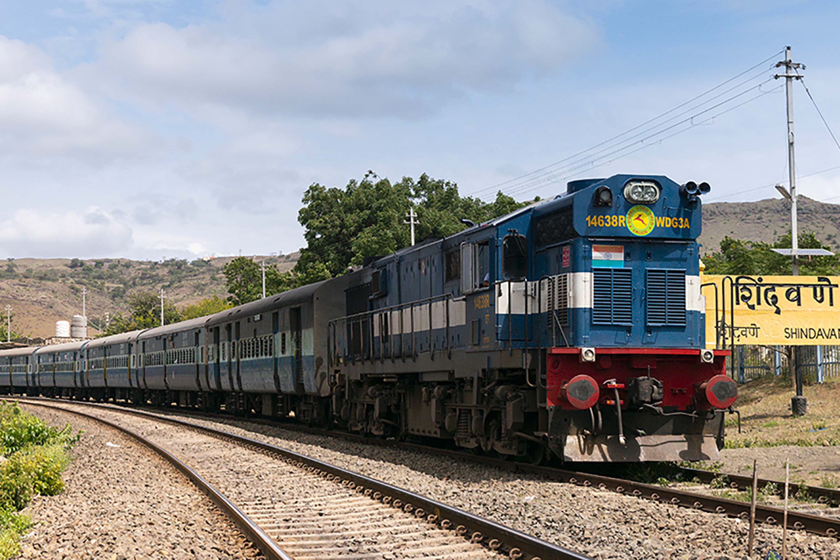 An Indian Railways train