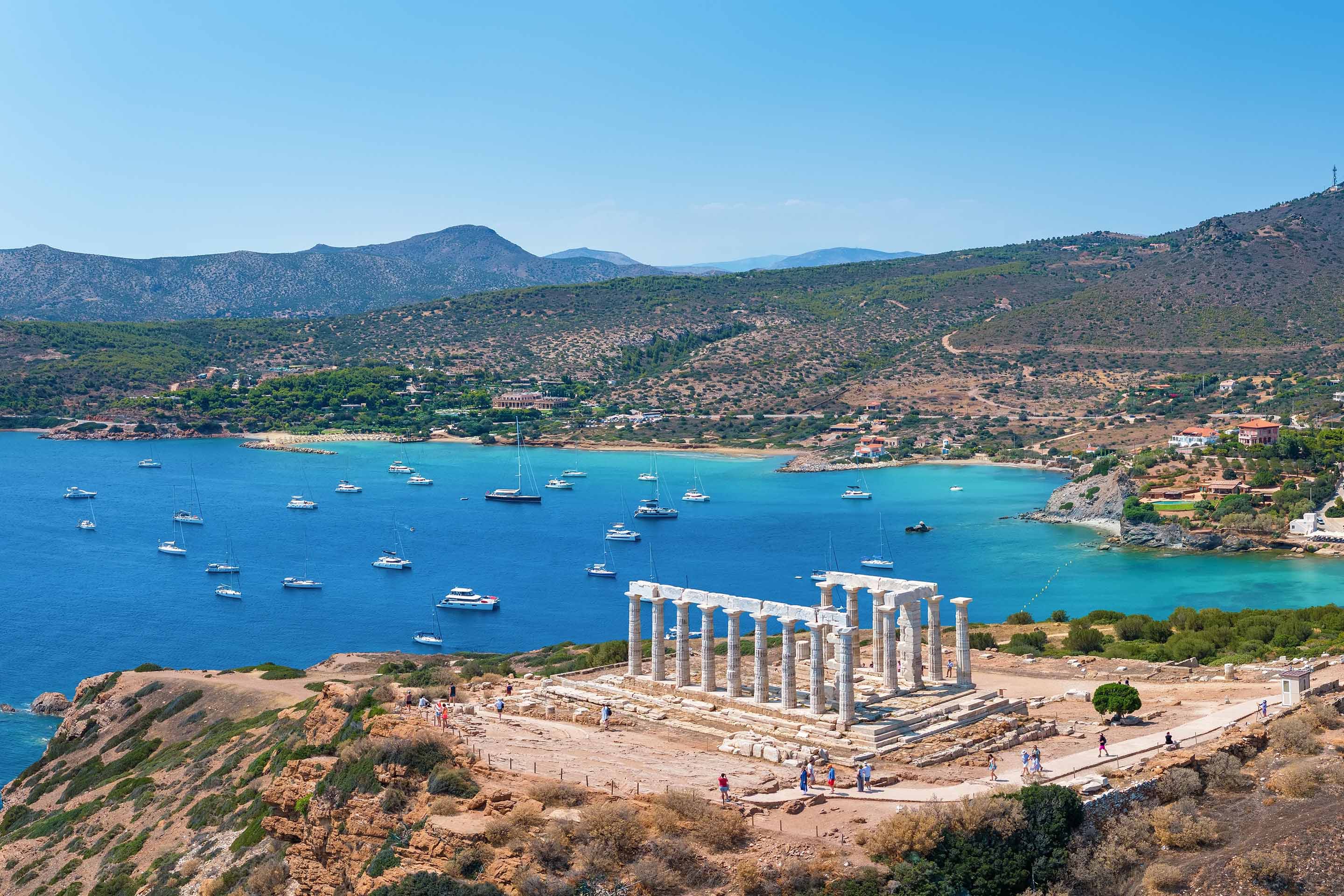 An image showing the Greek coastline