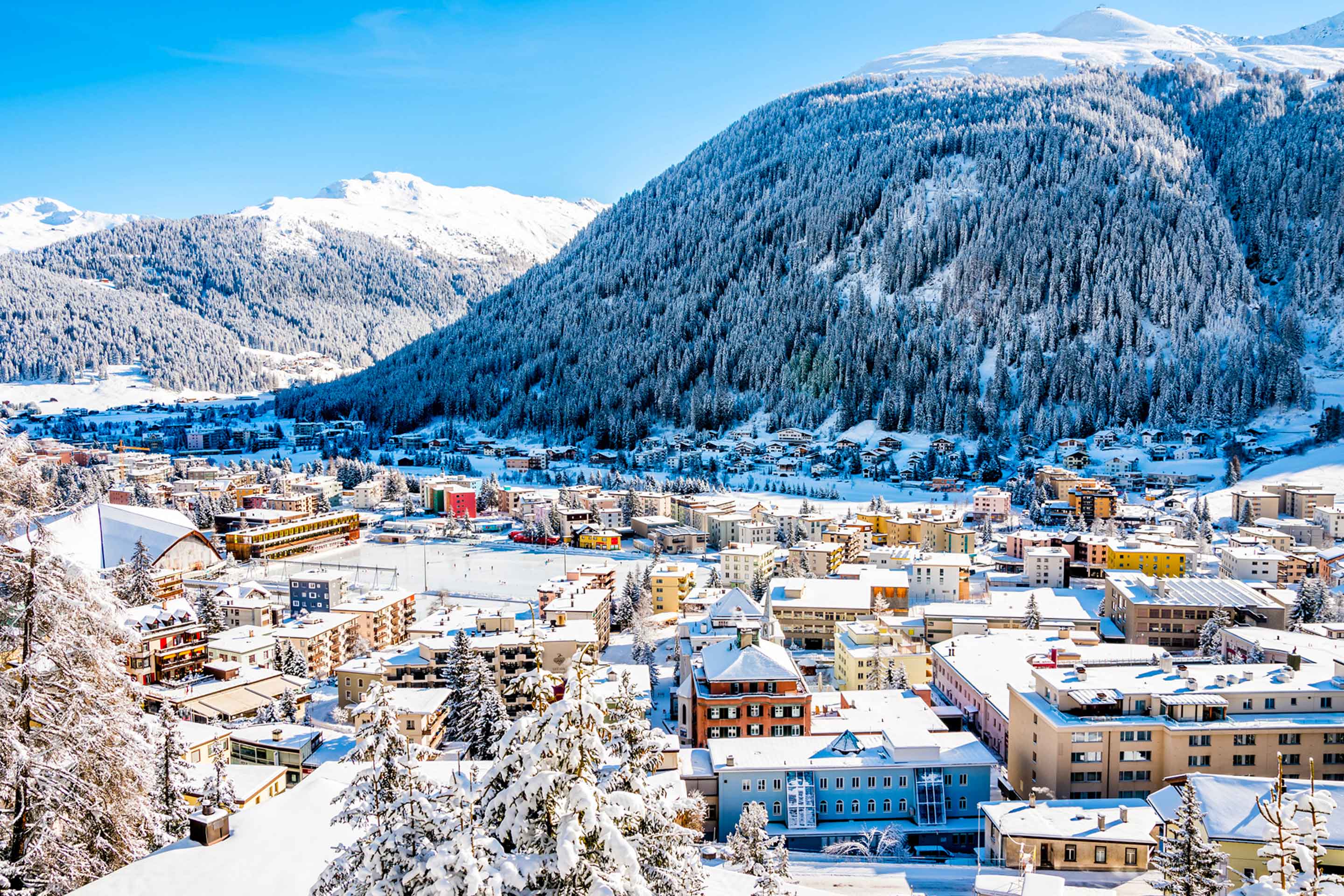 A mountain in Davos